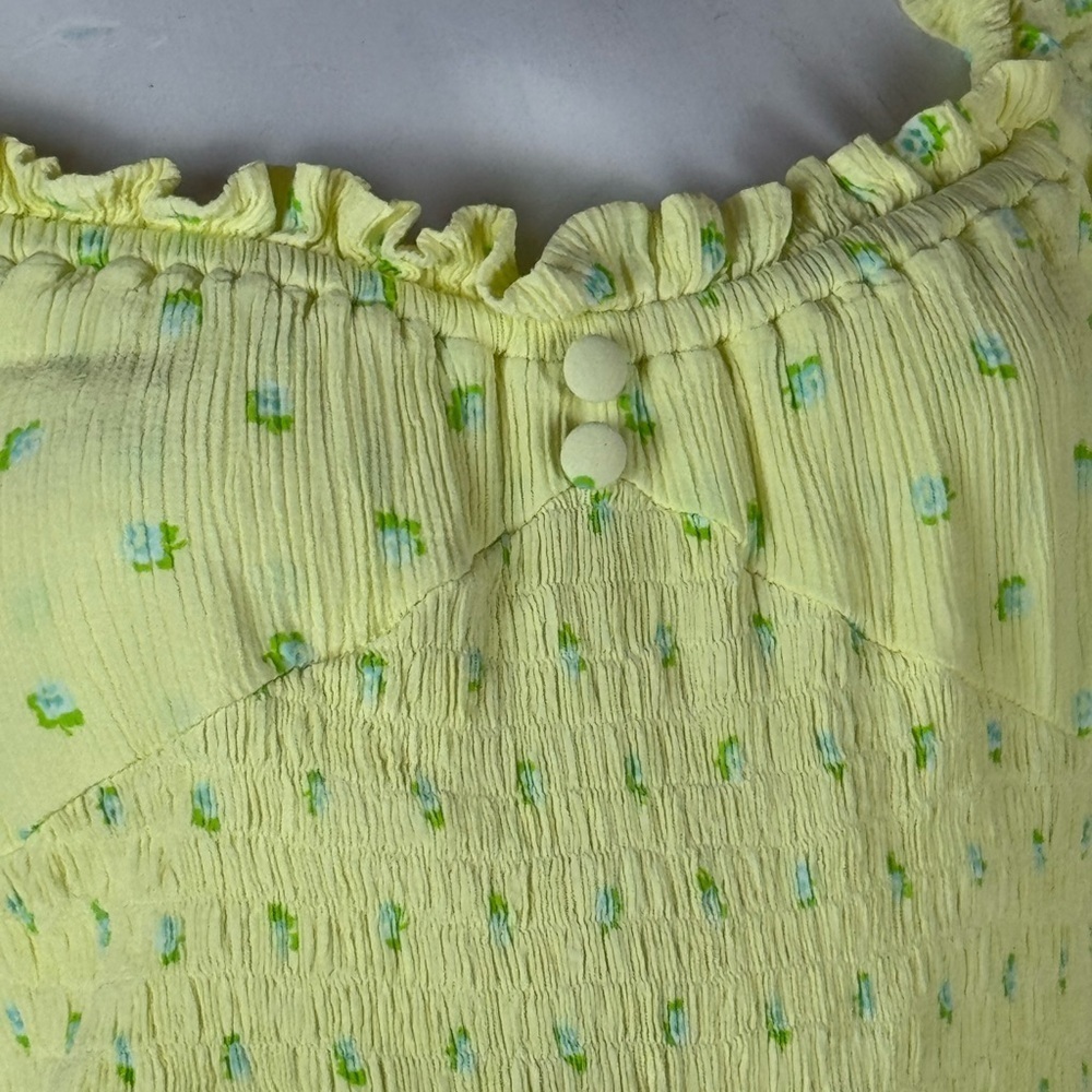 Faithfull the Brand Yellow Long Sleeve Sundress. D49 - Picture 7 of 15
